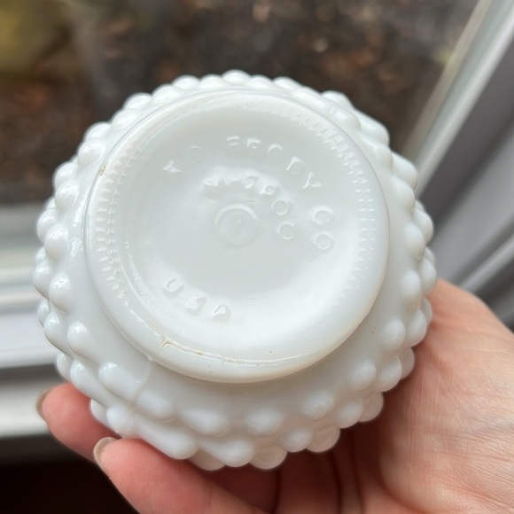 E.O. Brody Co Vintage Milk Glass Hobnail Vase - Picture 2 of 2